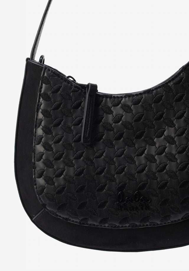 Mini Shoulderbag Mesca heritage embroidery black - Mini shoulder bag Mesca is crafted from premium vegan leather,... - 3/4