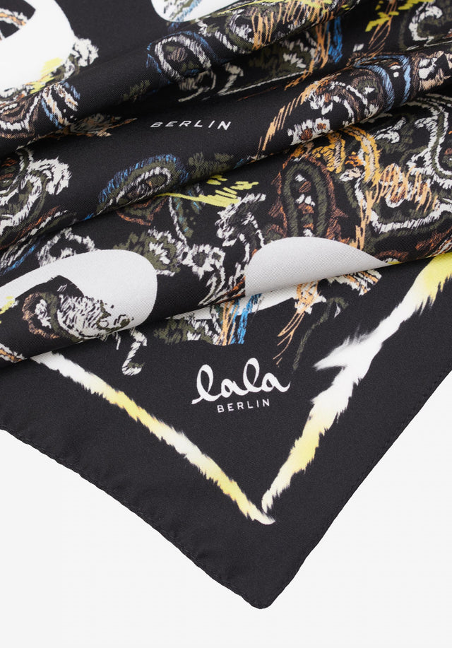 Silk Cube Ahrina paisley park dark - Featuring a hand painted paisley print dancing on a summer... - 2/2