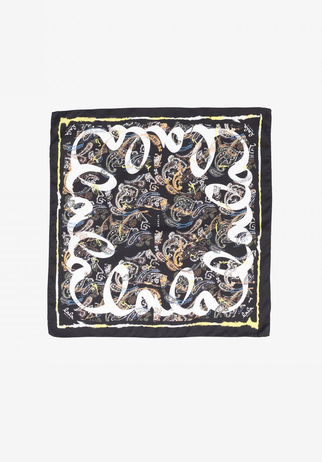 Silk Cube Ahrina paisley park dark - Featuring a hand painted paisley print dancing on a summer... - 1/2