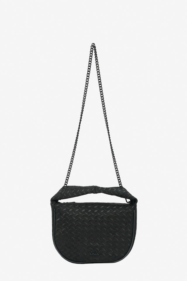 Small Handbag Merve heritage suede black - This cushiony handbag is made from soft vegan suede and... - 3/6