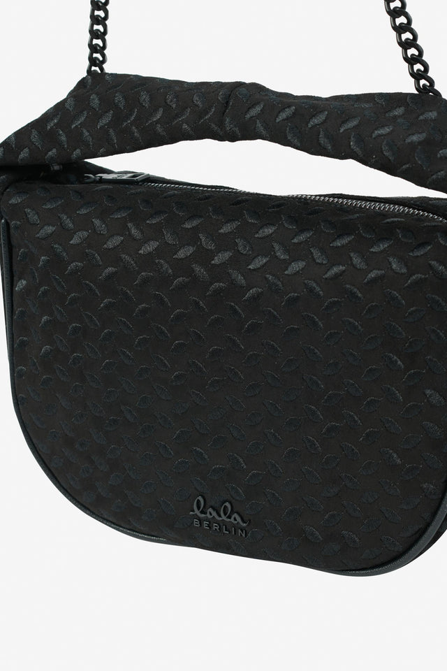 Small Handbag Merve heritage suede black - This cushiony handbag is made from soft vegan suede and... - 4/6