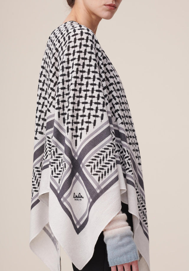 Triangle Trinity Classic M Alabastro off-white - A luxuriosly soft, triangle shaped cashmere scarf, featuring a classic... - 2/5