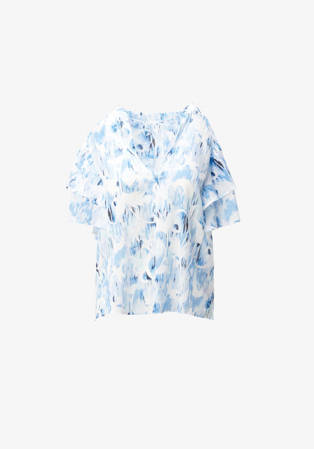 Top Tenyana floral fountain blue - Meticulously crafted from 100% cotton, the Top Tenyana features a... - 1/1
