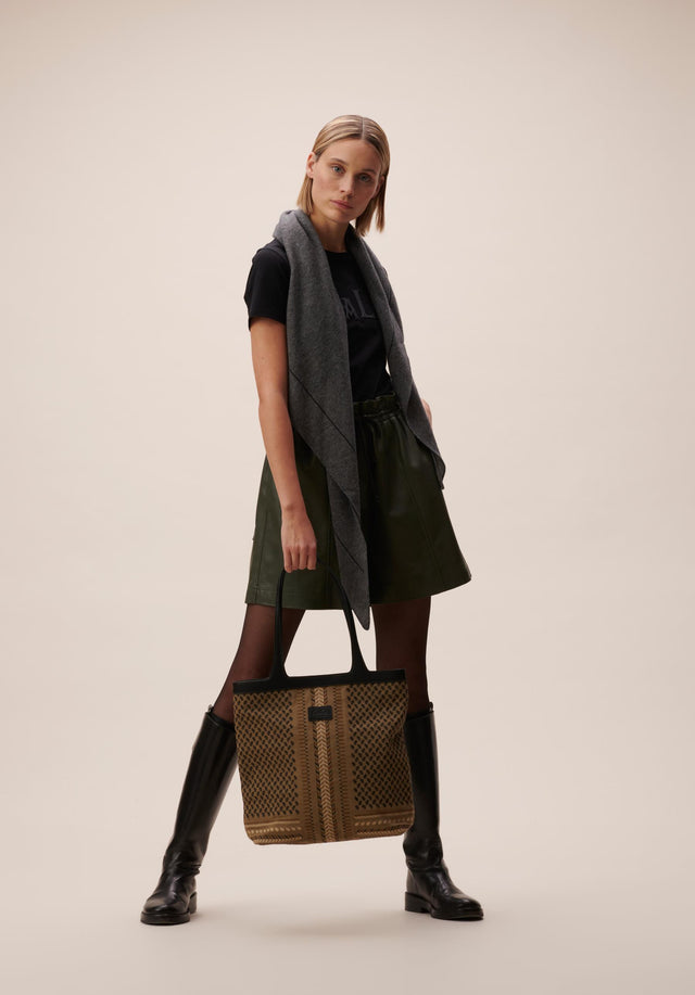 Tote Carmela X-Stitch Camel X-Stitch - An elegant tote bag made of canvas, finished with high... - 2/6