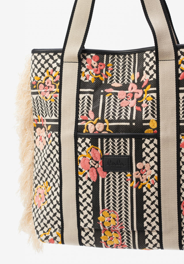 Tote Carmela heritage flower embroidery - Introducing our Spring Summer 2024 special Tote Carmela. Our flagship... - 2/3