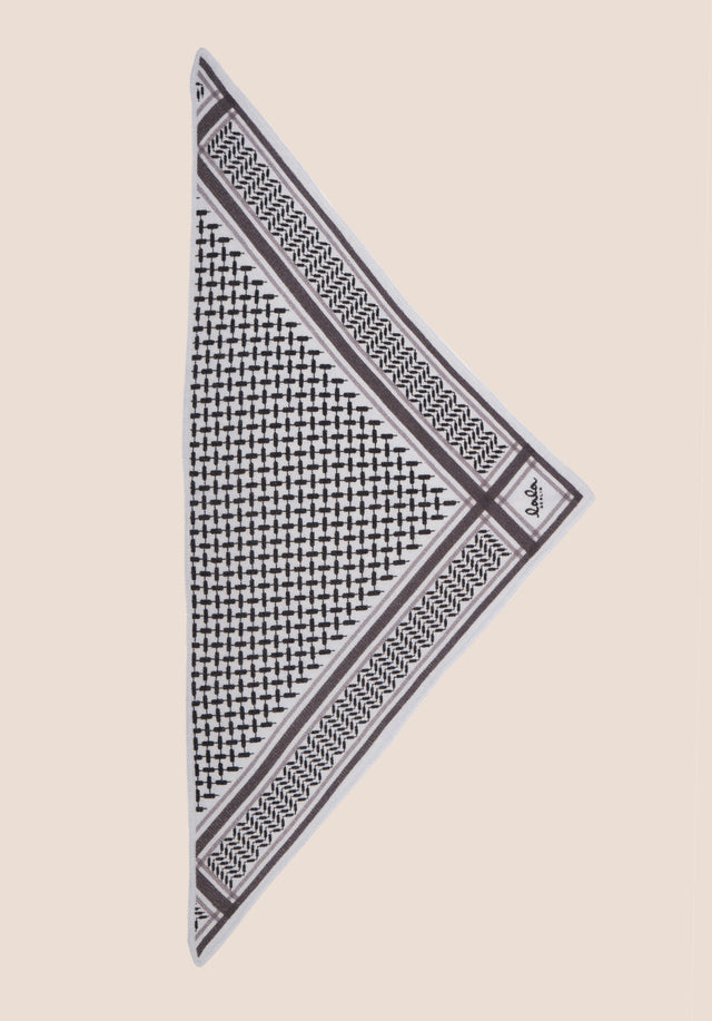 Triangle Trinity Classic XS Yacht Light blue melange - A small luxuriosly soft, triangle shaped cashmere scarf, featuring a... - 4/4