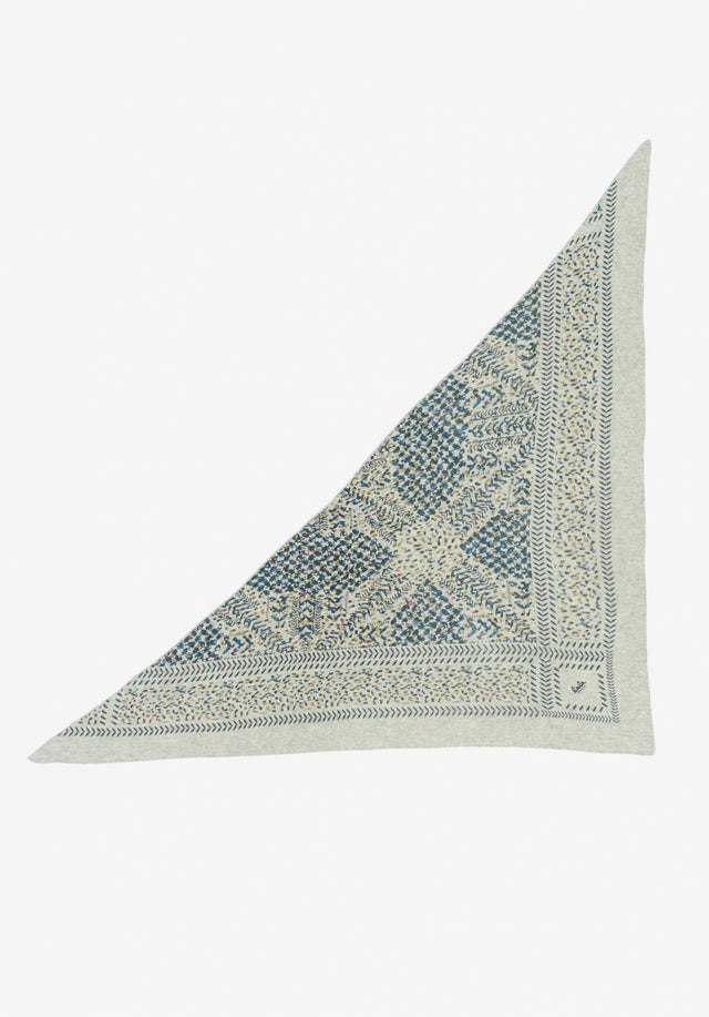 Triangle Dotty Heritage Blue Jewel dotty heritage blue jewel - It's quite wonderful! Soft and luxurious, this triangle-shaped cashmere scarf... - 4/4