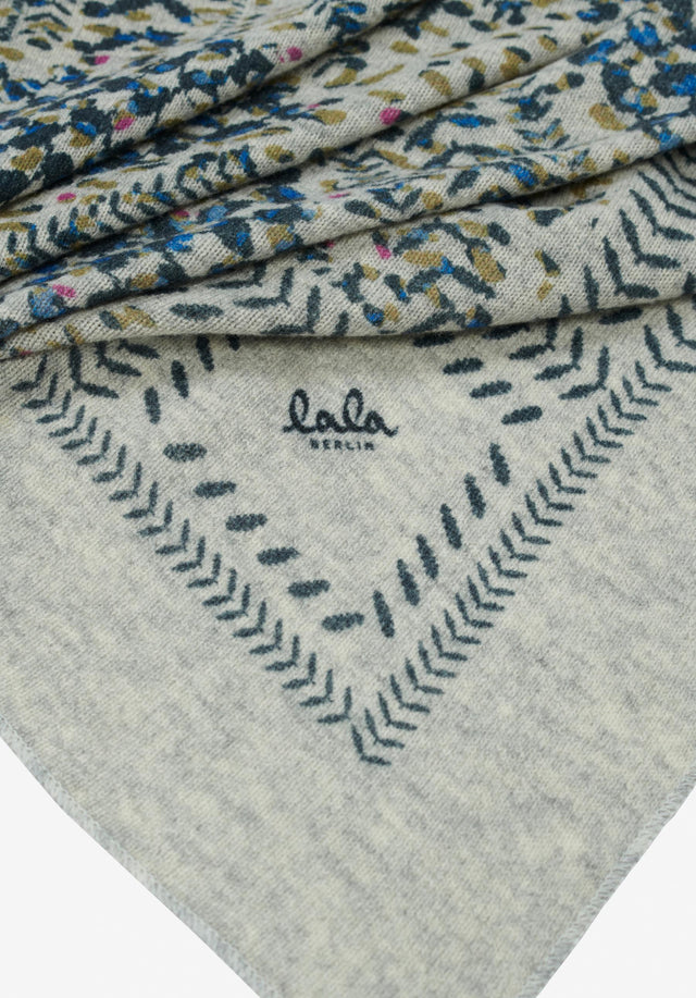 Triangle Dotty Heritage Blue Jewel dotty heritage blue jewel - It's quite wonderful! Soft and luxurious, this triangle-shaped cashmere scarf... - 3/4