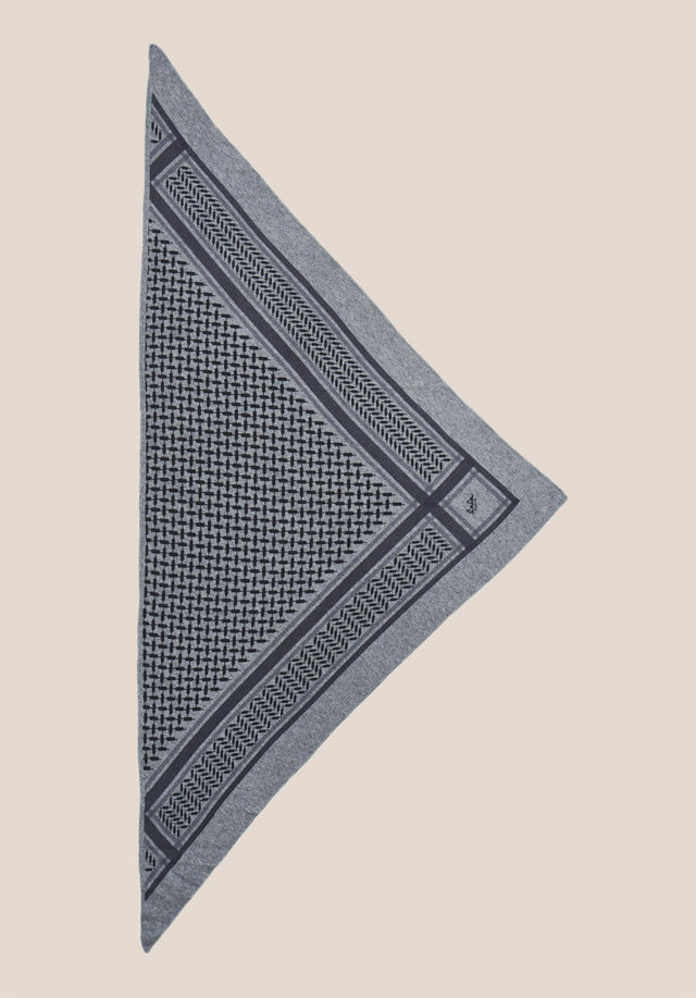 Triangle Trinity Classic M City Middlegrey melange - A luxuriosly soft, triangle shaped cashmere scarf, featuring a classic... - 6/6