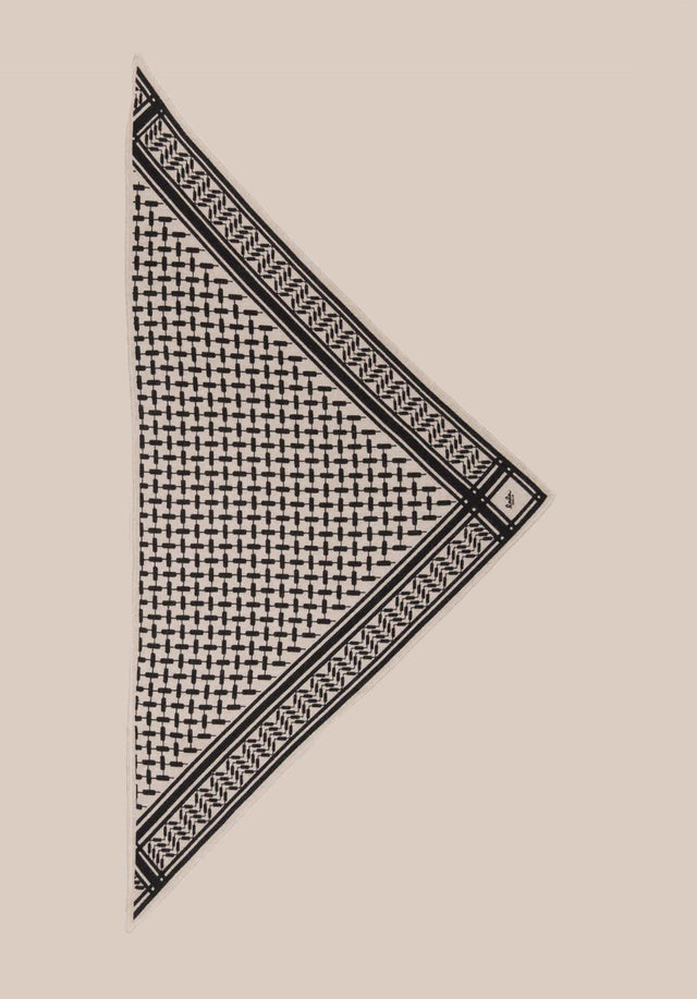 Triangle Trinity Classic S Stradivari Dark brown melange - A luxuriosly soft, triangle shaped cashmere scarf, featuring a classic... - 4/4