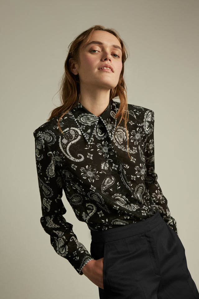 Blouse Blix paisley stars - She's a modern cowgirl. Blix is a classic button-down shirt... - 2/3