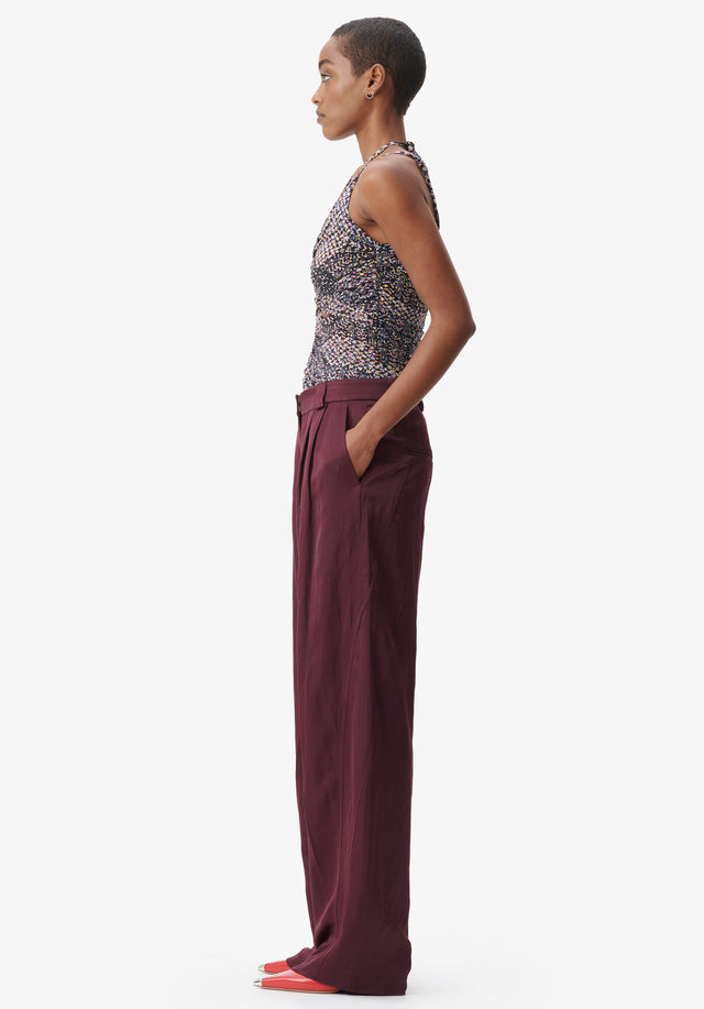 Pants Pevella fudge - Crafted from a blend of soft, satiny viscose and linen,... - 3/7