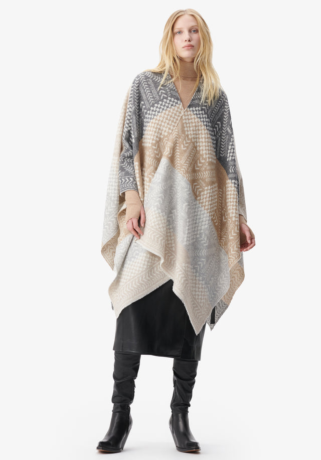 Poncho Pineo heritage star multicolor - Introducing Pineo, our seasonal poncho for fall/winter 23. With color... - 1/8