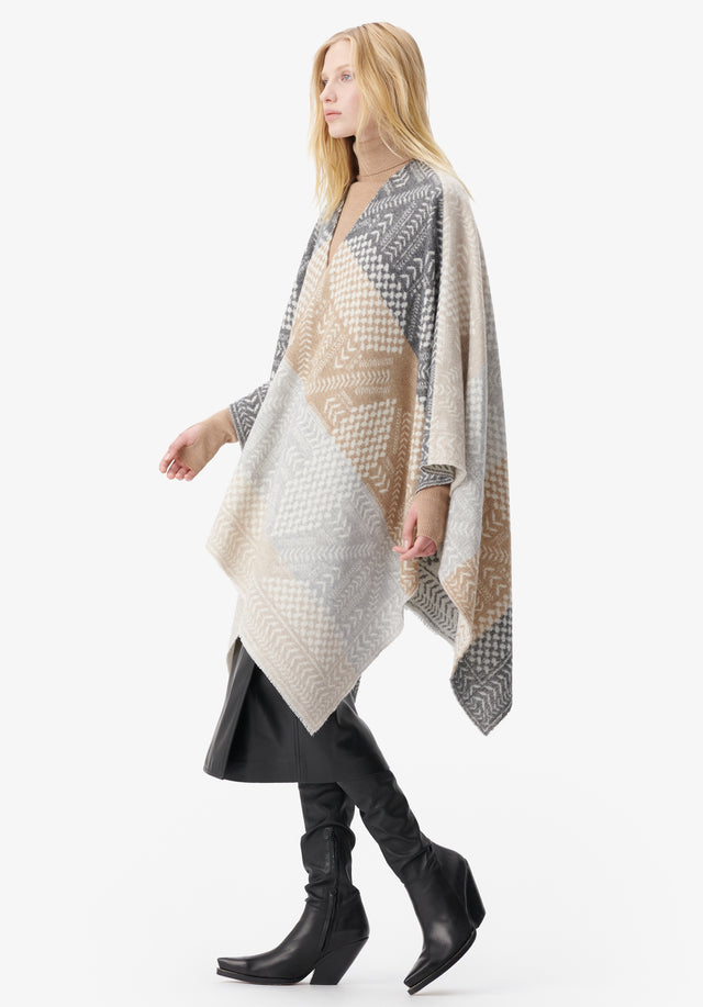 Poncho Pineo heritage star multicolor - Introducing Pineo, our seasonal poncho for fall/winter 23. With color... - 5/8