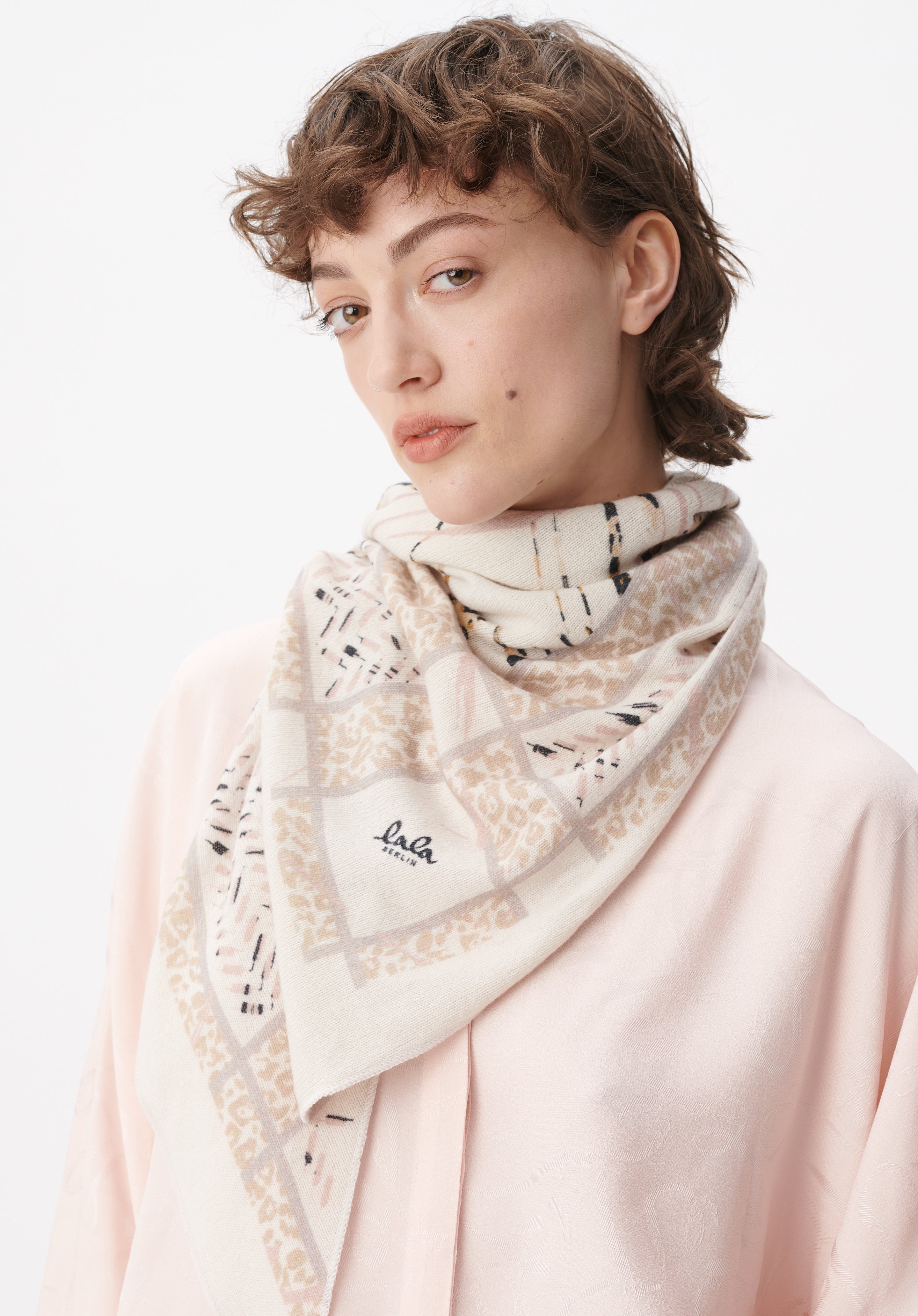 Silk Scarf outlet - Pink Stardust