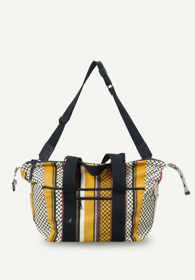 Big Bag Muriel multicolor toffee - Muriel in a block Stripe design, inspired by the fall/winter...
