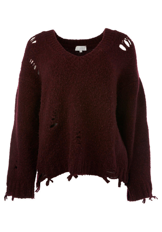 Pre-loved Jumper Wallis - S Bordeaux Melange - This item has been loved by someone before you, but...
