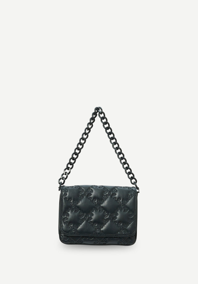 Shoulderbag Mauvi lalagram black - An artful lala Berlin monogram is embroidered on the quilted... - 1/6