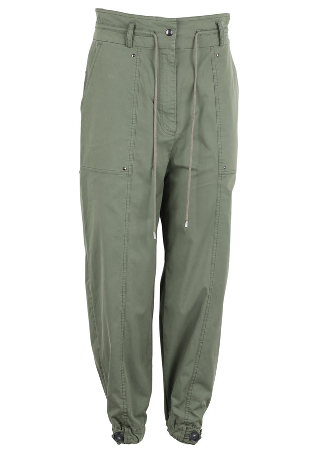 Pre-loved Pants Pirja - S olive - This amazing pair of lightweight cargo pants is made from... - 1/1