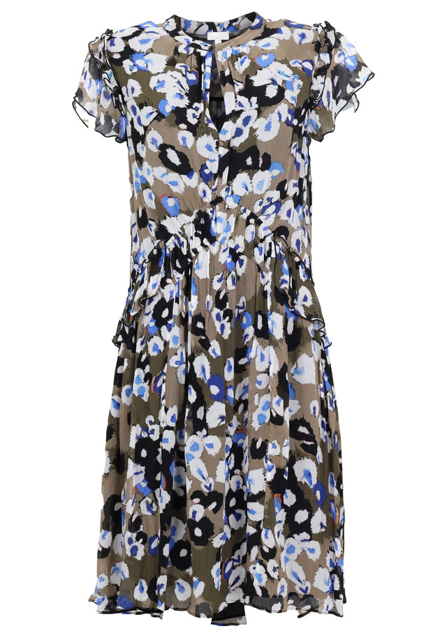 Pre-loved Dress Dippi - M Liquid Leo Blue - A breezy summer dress made of lightweight viscose fabric, featuring...
