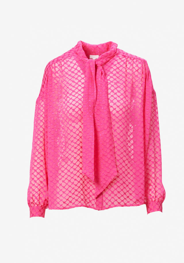 Blouse Berina polka dot dragonfruit - This blouse is a pop of color for day or...
