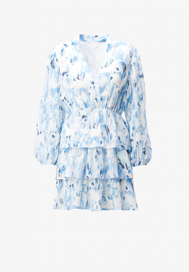 Dress Danuta floral fountain blue - 
