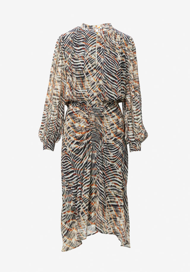 Dress Delio zebra shibori - A feminine aesthetic mixed with a bold print. With sheer... - 6/6