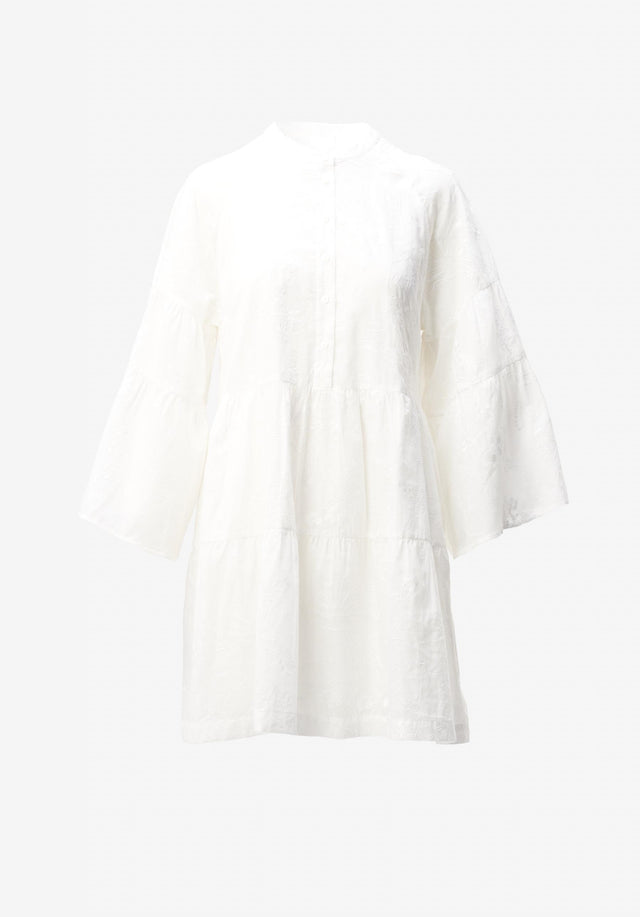 Dress Delmar magic garden embroidery white - Introducing Delmar, a caftan-inspired short dress in crisp white, crafted... - 2/3