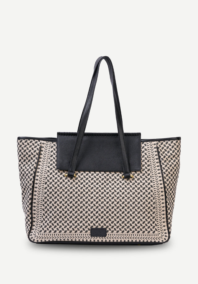 East West Tote Melda hessian x-stitch - This bag is all about elegance, and it can hold... - 1/6