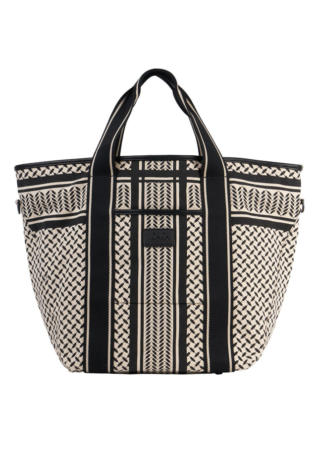 East West Tote Marin heritage stripe black - As classic as they come, but with a modern twist.... - 1/5