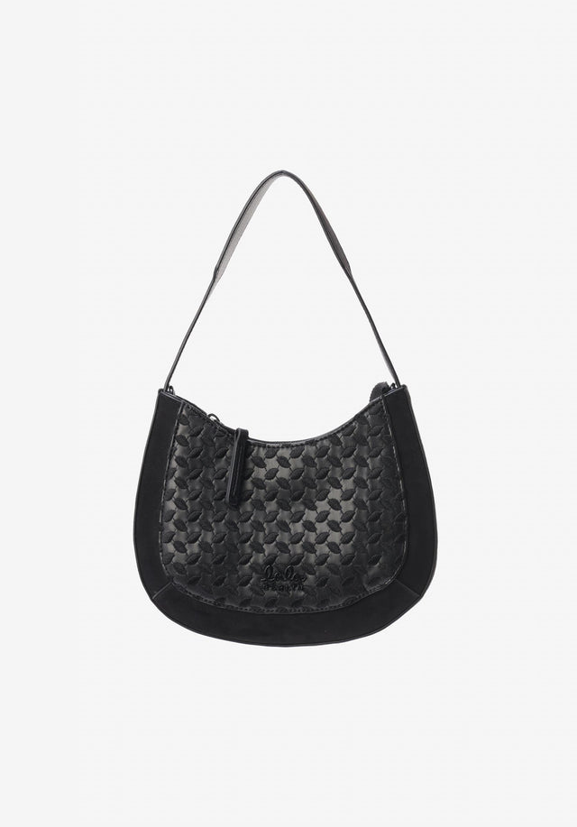 Mini Shoulderbag Mesca heritage embroidery black - Mini shoulder bag Mesca is crafted from premium vegan leather,...
