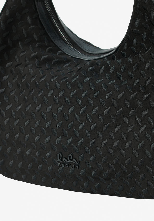 Shoulderbag Marta heritage suede black - An elegant double chain shoulderbag in soft vegan suede offers... - 3/6