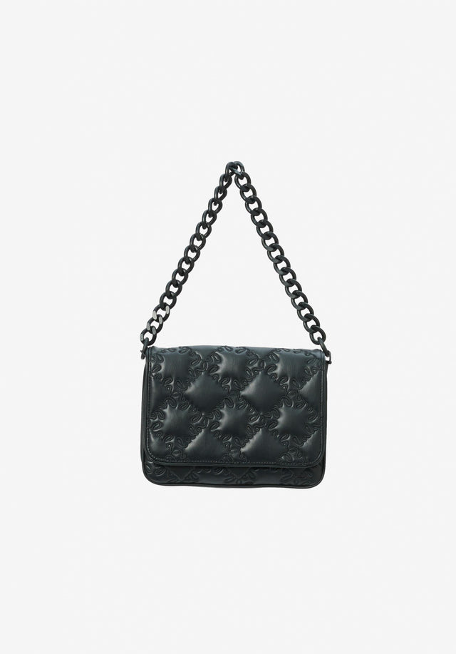 Shoulderbag Mauvi lalagram black - An artful lala Berlin monogram is embroidered on the quilted...
