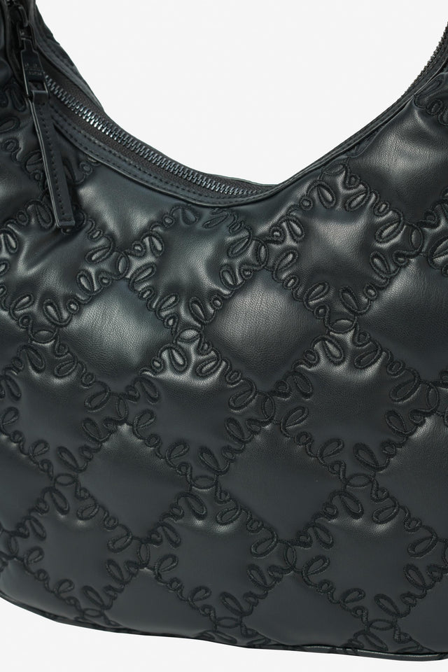 Shoulderbag Mewis lalagram black - This spacious yet elegant shoulder bag fits everything you need... - 5/7