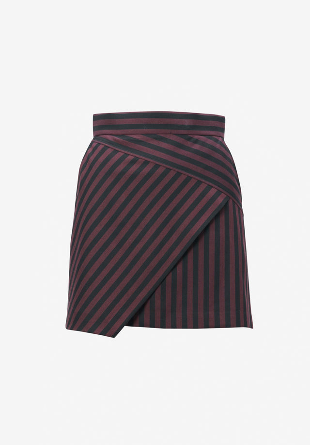 Skirt Saki stripe fudge - This stunning mini skirt features a wide stripe pattern enhanced... - 5/5