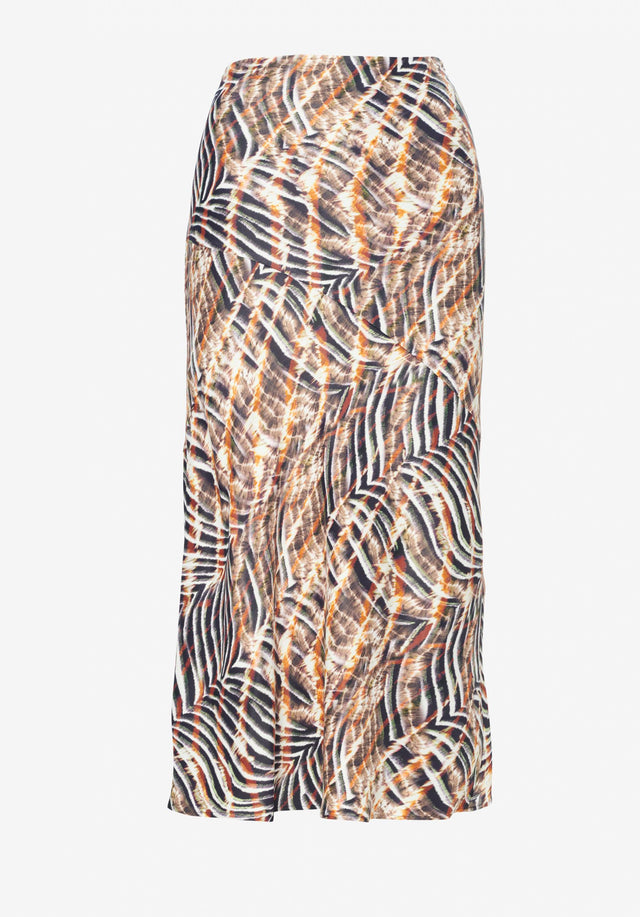 Skirt Sasa zebra shibori - We've adorned a feminine satin viscose skirt with our gorgeous... - 5/5