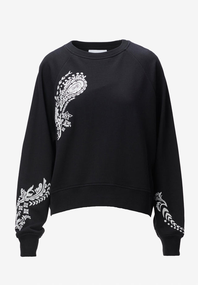 Sweatshirt Ijora paisley black - A classic sweatshirt with an upgrade. The design features raglan... - 4/4