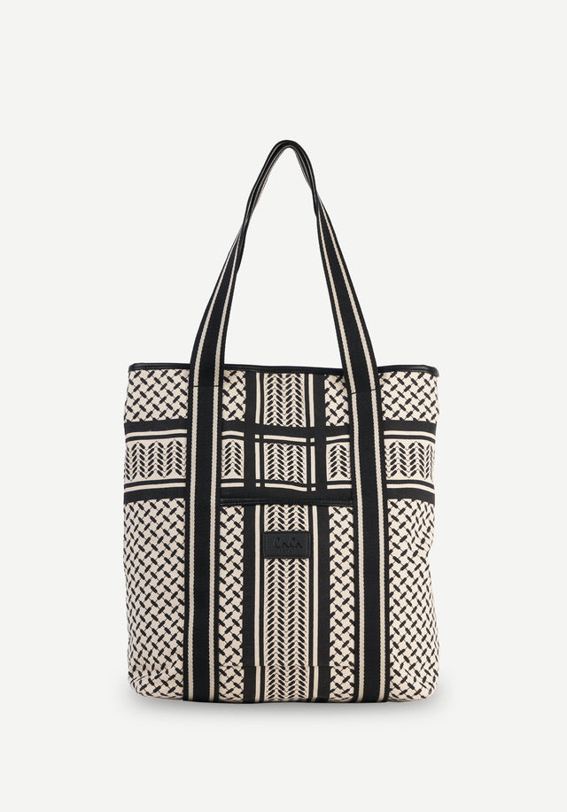 Tote Carmela 2.0 heritage stripe black - We've updated our classic Heritage Canvas! It's Carmela as you... - 1/6