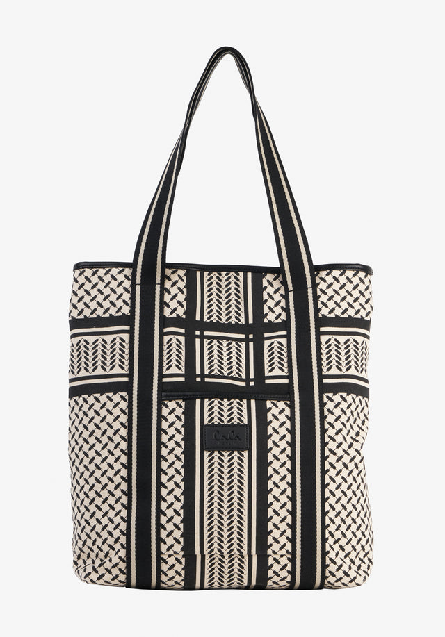 Tote Carmela 2.0 heritage stripe black - We've updated our classic Heritage Canvas! It's Carmela as you...

