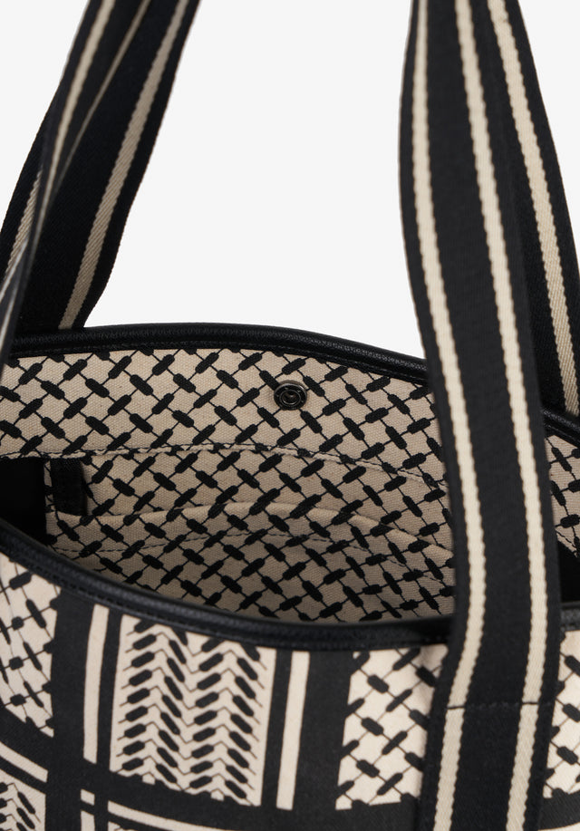 Tote Carmela 2.0 heritage stripe black - We've updated our classic Heritage Canvas! It's Carmela as you... - 5/6