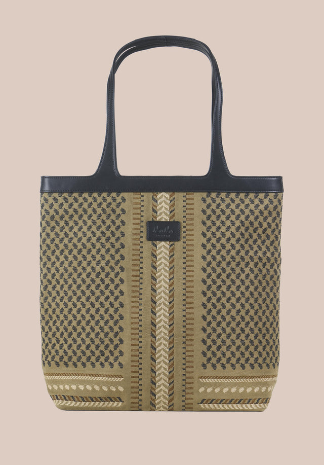 Tote Carmela X-Stitch Camel X-Stitch - An elegant tote bag made of canvas, finished with high... - 6/6