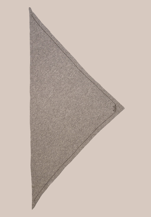 Triangle Solid Logo M City Middlegrey melange - A new take on our luxuriosly soft, triangle shaped cashmere... - 4/4
