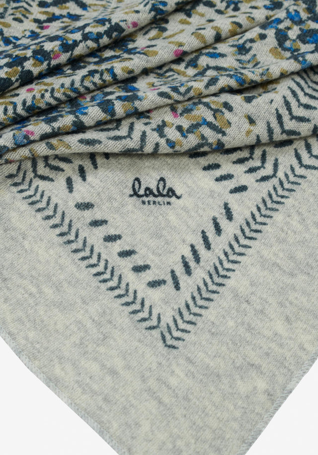 Triangle Dotty Heritage Blue Jewel dotty heritage blue jewel - It's quite wonderful! Soft and luxurious, this triangle-shaped cashmere scarf... - 3/4