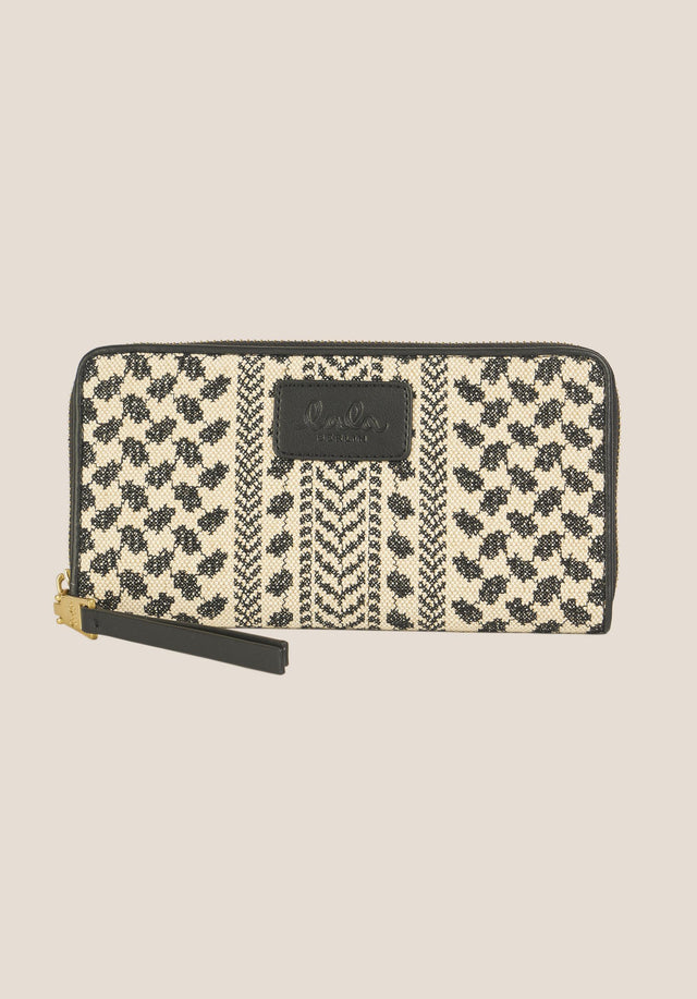Wallet Cody x-stitch black - Cody is an elegantly feminine wallet made from canvas, adorned... - 7/7