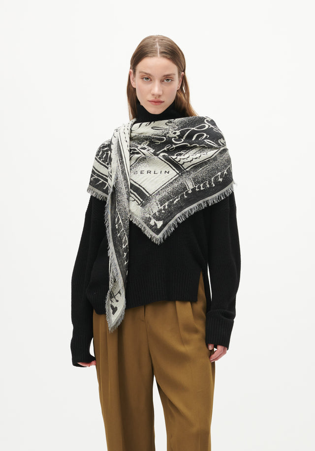 Scarf Amalin black white - Designed with a buzzing pattern and our lala monogram, this...
